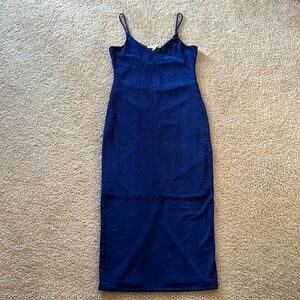 Charmed Hearts | Cobalt Blue Midi Dress